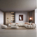 Canapea modulara boucle Molivo pentru living modern