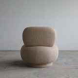Fotoliu modern boucle fara brate, potrivit pentru interioare elegante