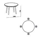 Masa Dining Monaco din lemn masiv, design minimalist contemporan, ideală pentru dining de lux