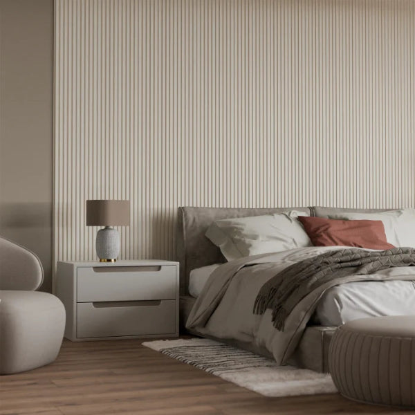 Riflaj decorativ din MDF bej – ideal pentru decor interior modern și elegant.
