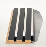 Riflaj decorativ din MDF Gri Antracit cu inserții Silver Mirror – ideal pentru decor interior modern și elegant