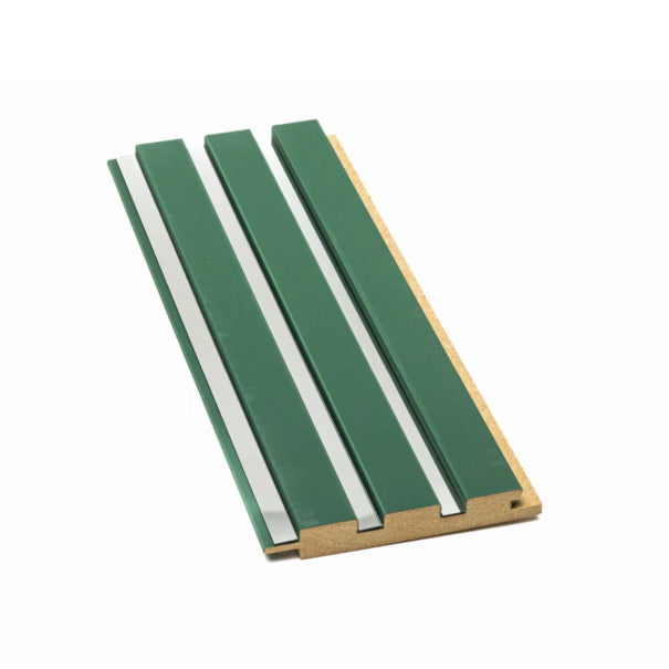 Riflaj decorativ din MDF bej cu inserții Silver Mirror – ideal pentru decor interior modern și elegant