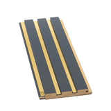 Riflaj decorativ din MDF Gri Antracit cu inserții Gold– ideal pentru decor interior modern și elegant