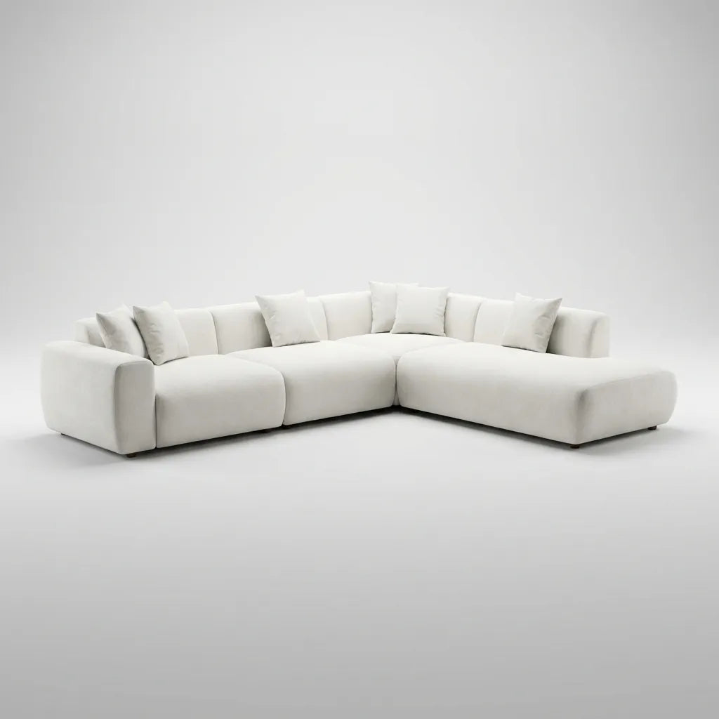 Canapea modulara Aura Cream configurabila pentru living
