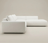 Canapea modulara Aura Cream cu design modern, sezut generos si nuanta deschisa