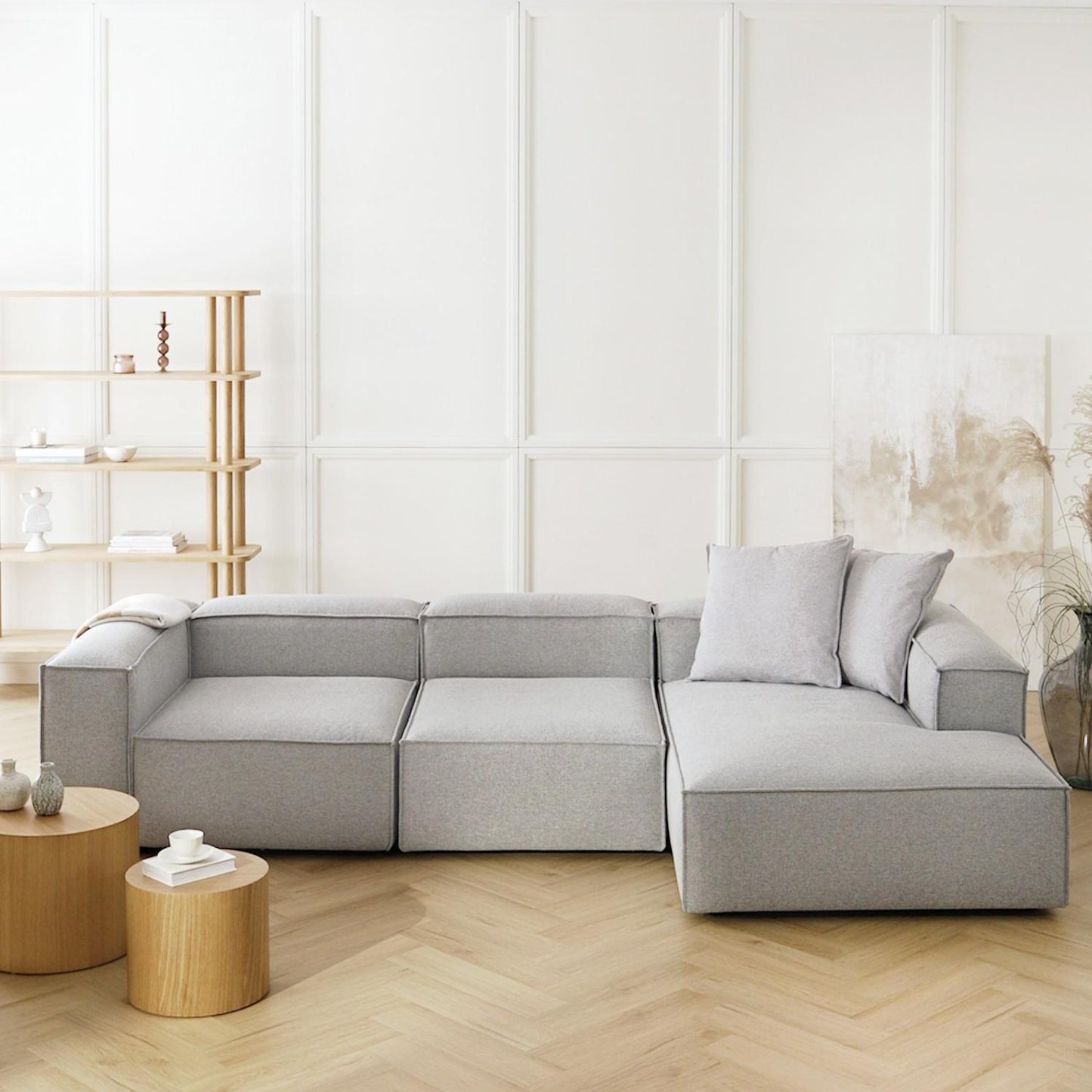 Canapea modulara Noma cu design modern, sezut generos si structura modulara