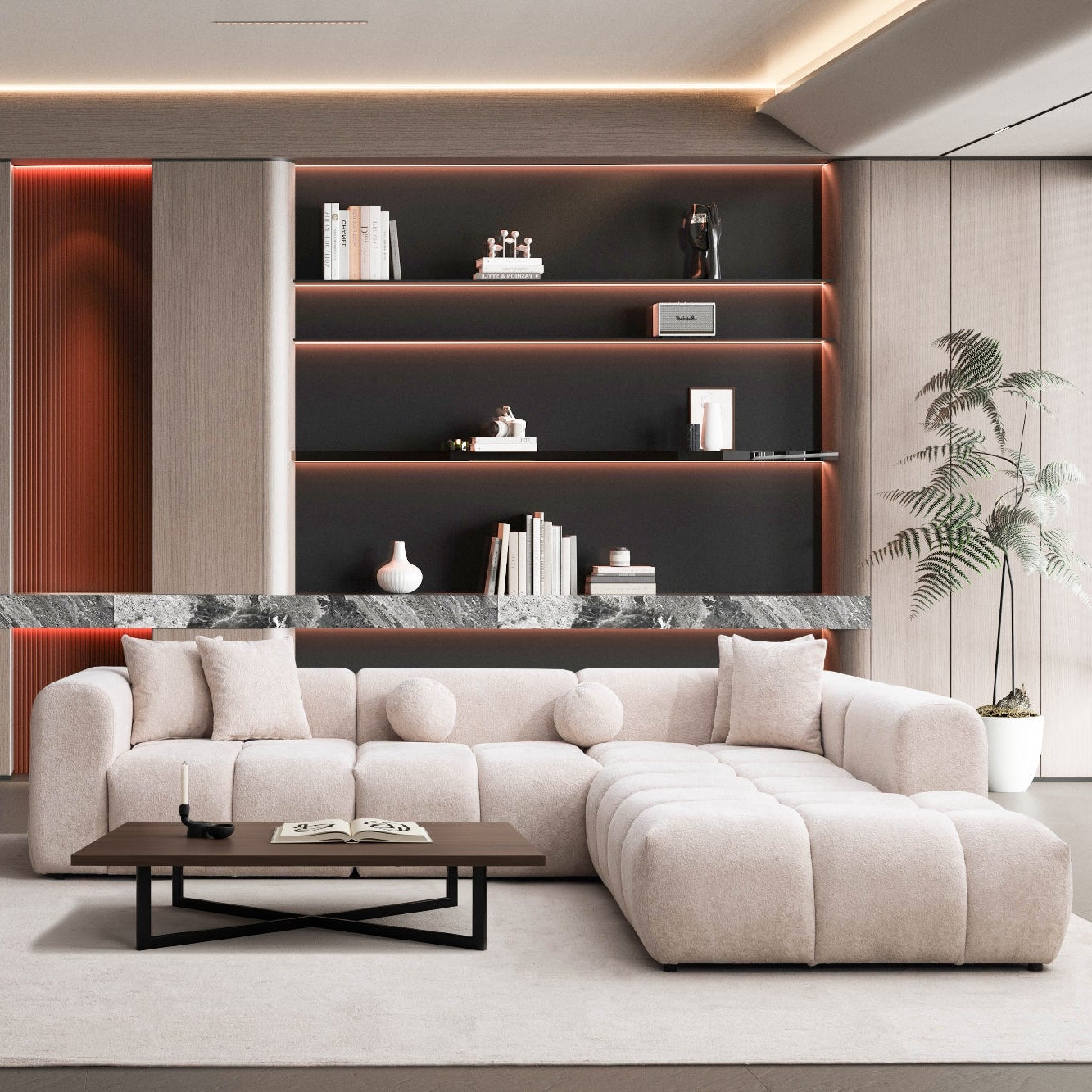 Canapea Modulara Velora – Design contemporan si confort premium