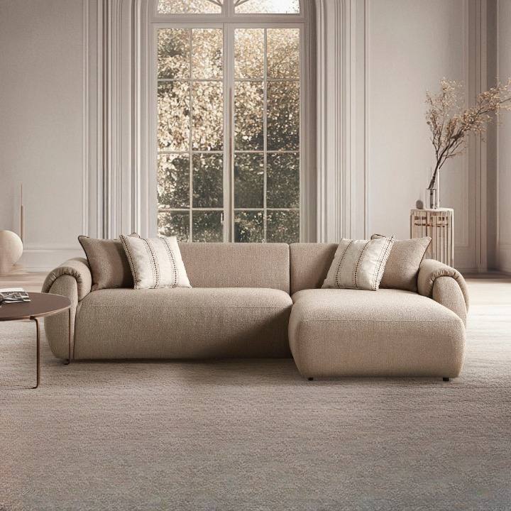 Coltar Chelsea Boucle cu tapiterie texturata si design modern