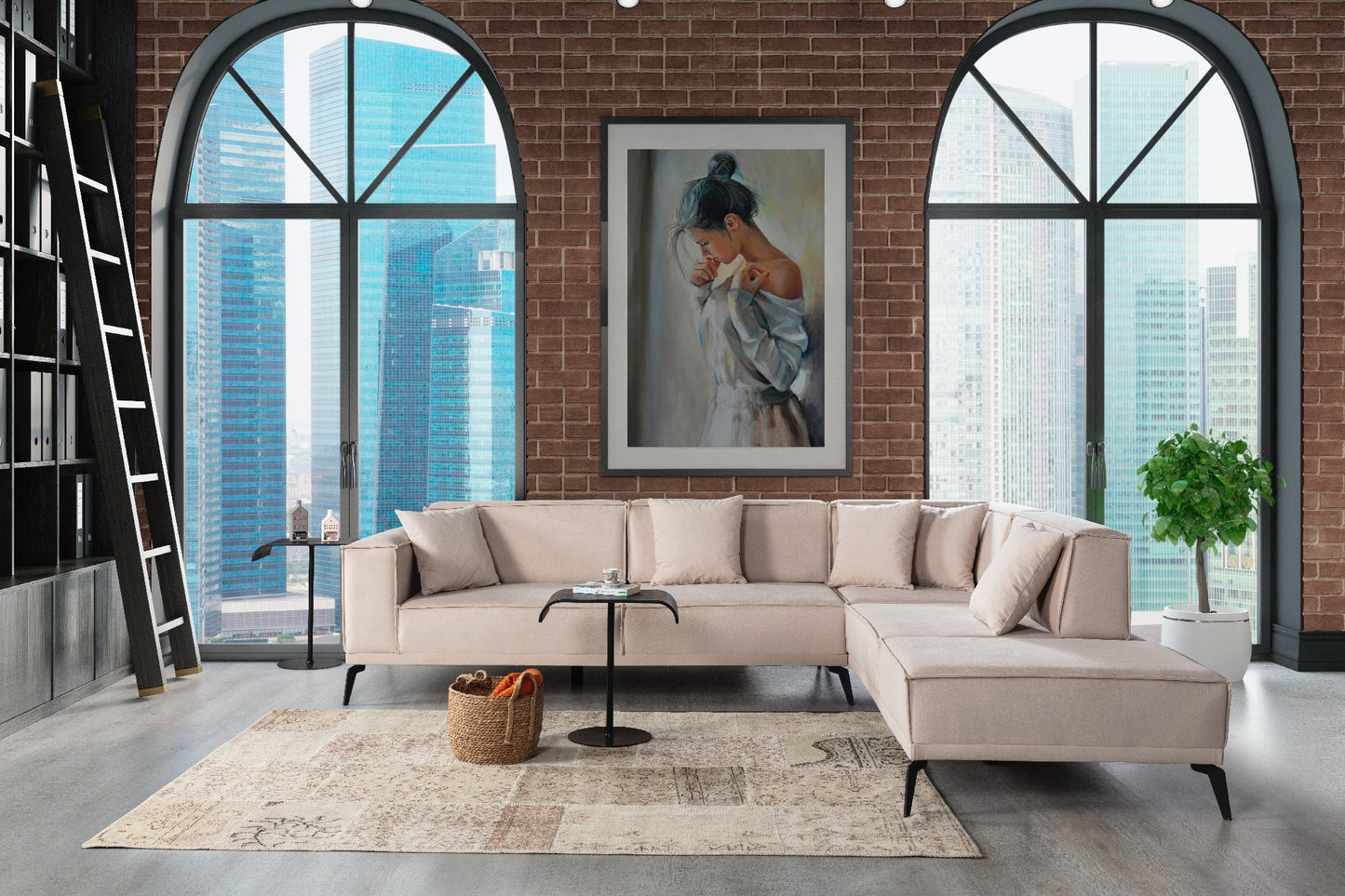 Coltar Pera modular pentru living contemporan, confort premium