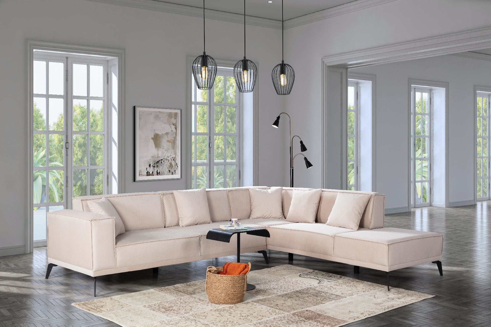 Coltar Pera modular pentru living contemporan, confort premium